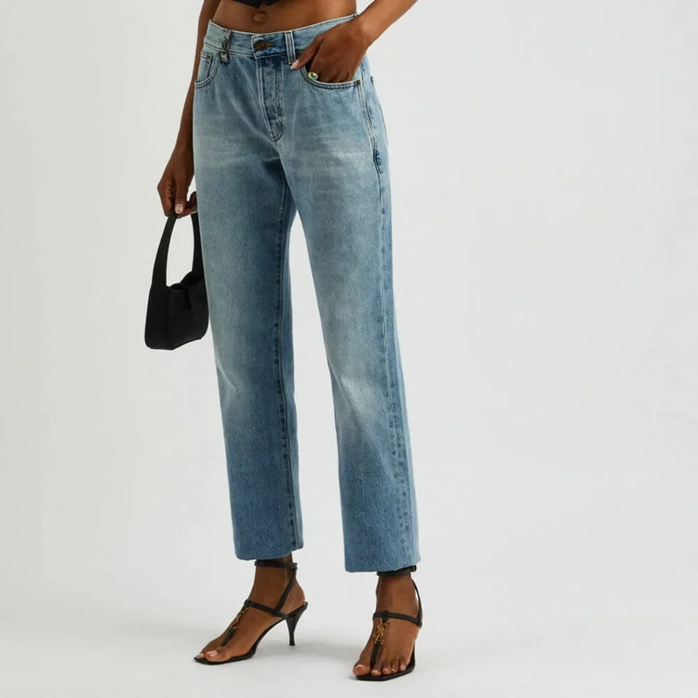 YSL Women's 60mm Cassandra Leather Sandals Black - Picture 5 of 7